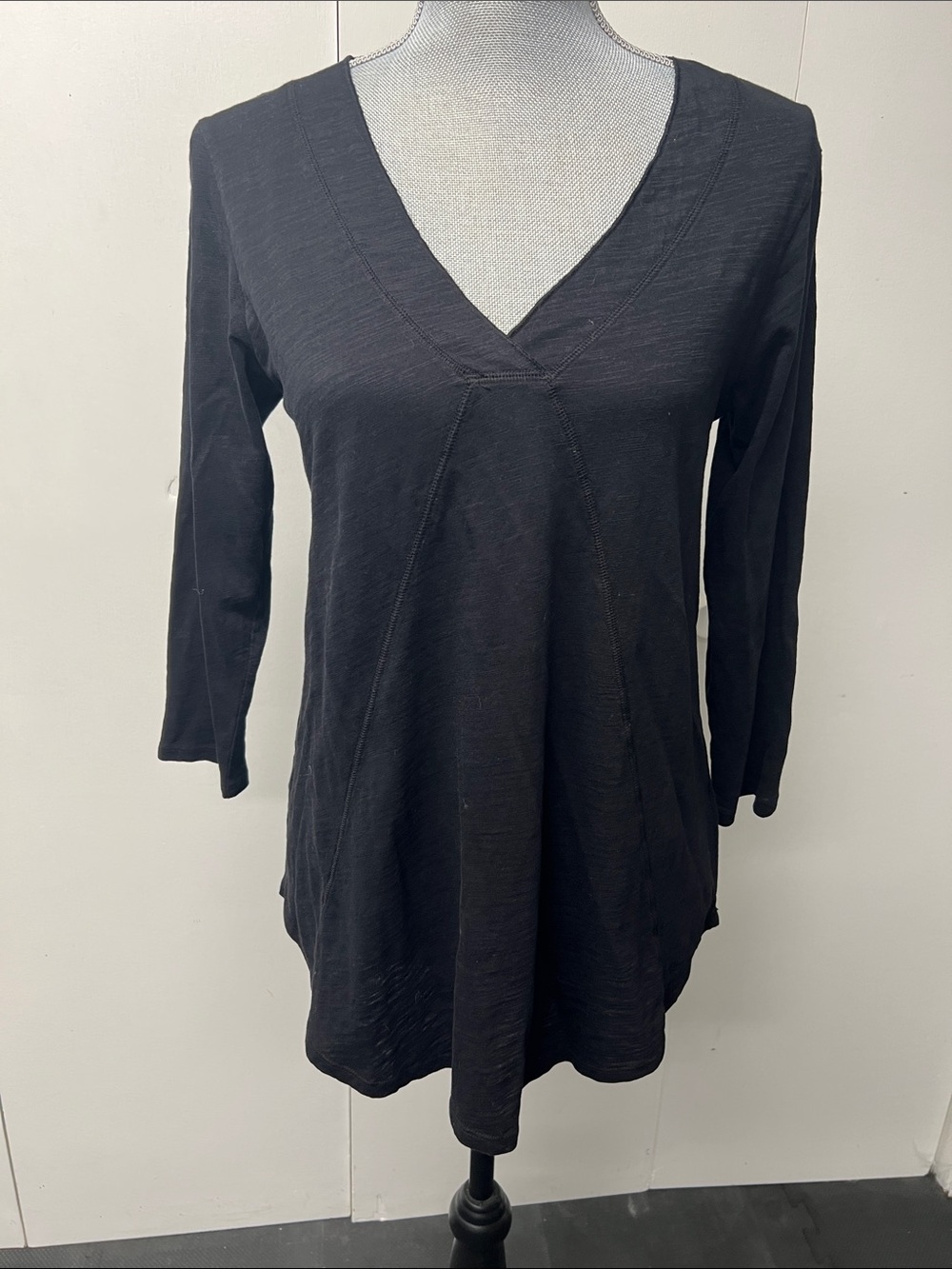 Sundance Black V-Neck Long Sleeve Tunic